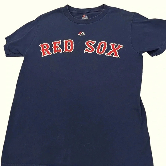 🍀 2/$22 Boston Red Sox Sandoval Blue Red T Shirt Mens size small - Picture 6 of 6